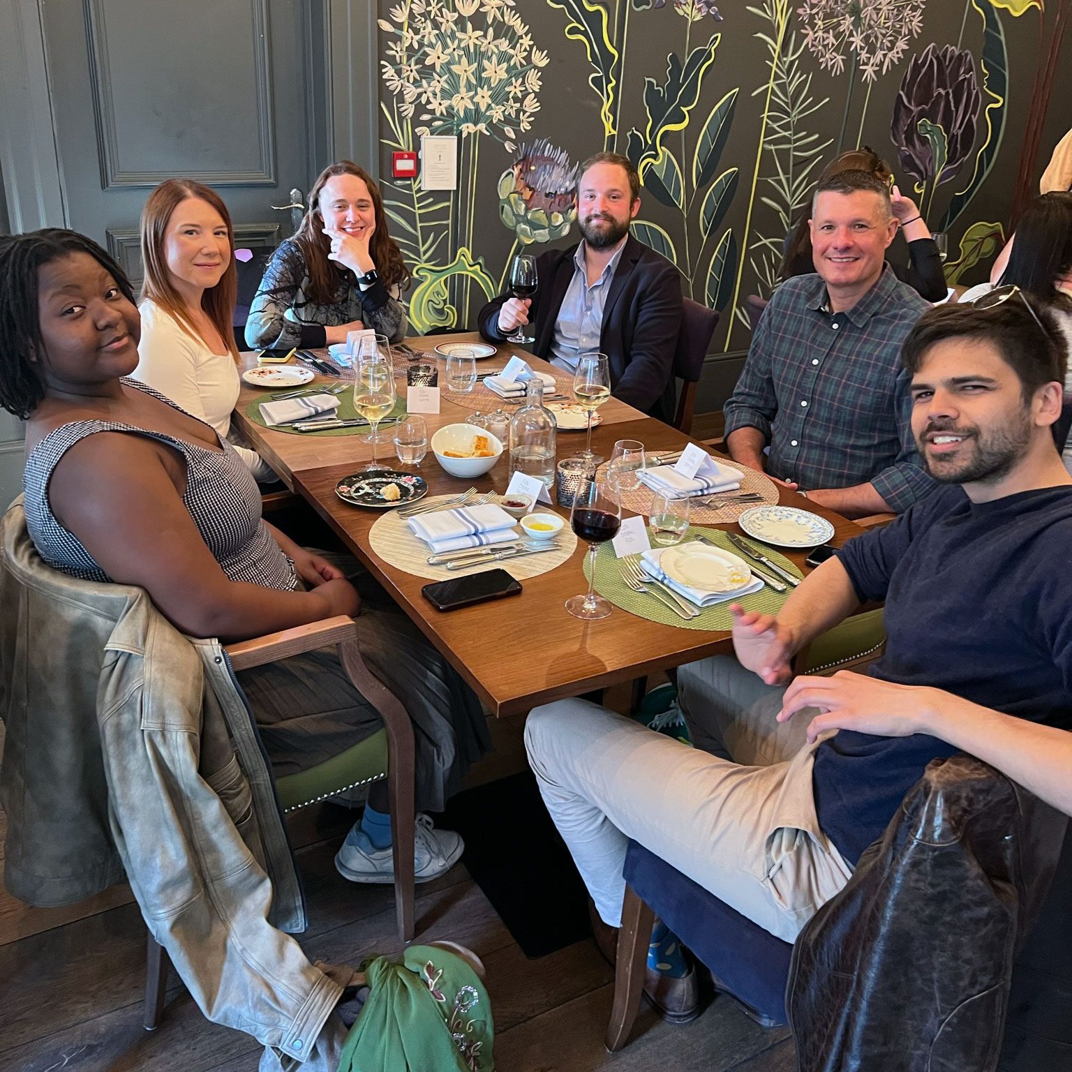 A table full of smiles as Ginger Nut employees spend some quality time together