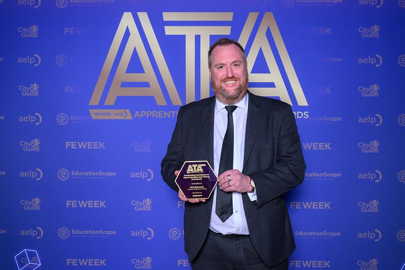 Phil Warnock wins Outstanding Contribution to Apprenticeships & Training (Individual) at the 2026 Apprenticeship & Training Awards